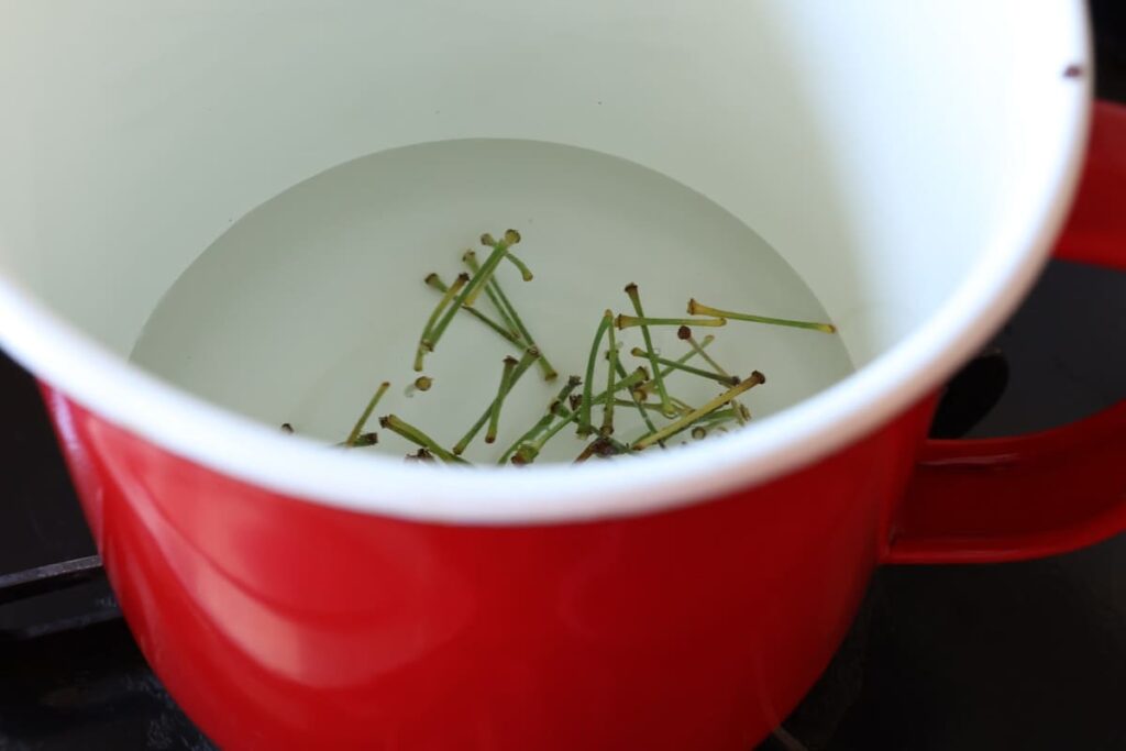 さくらんぼの軸の草木染め失敗！黄ばんだワイシャツみたいな色に！